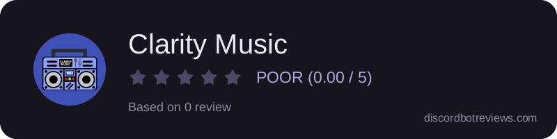 Rating widget preview for Clarity Music