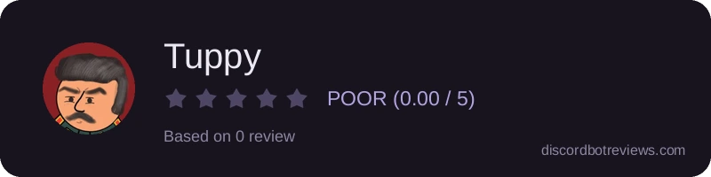 Rating widget preview for Tuppy