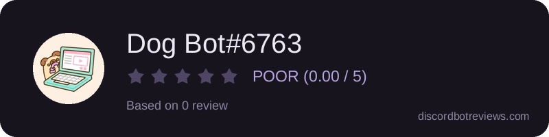 Rating widget preview for Dog Bot#6763