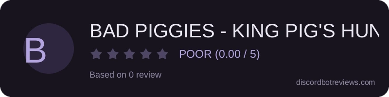 Rating widget preview for BAD PIGGIES - KING PIG'S HUNT