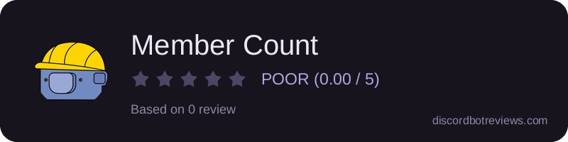 Rating widget preview for Member Count