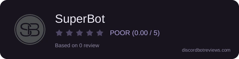 Rating widget preview for SuperBot