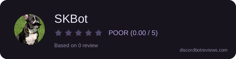 Rating widget preview for SKBot