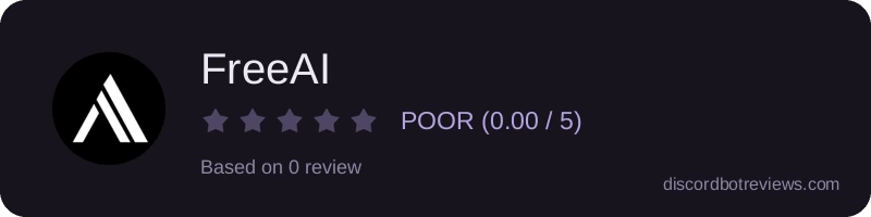 Rating widget preview for FreeAI