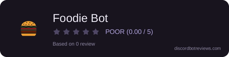Rating widget preview for Foodie Bot