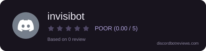 Rating banner for invisibot