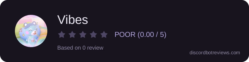 Rating widget preview for Vibes