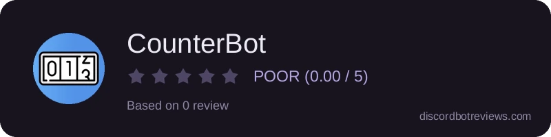 Rating widget preview for CounterBot