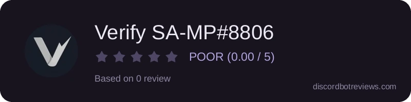 Rating widget preview for Verify SA-MP#8806