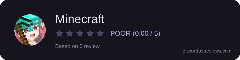 Rating widget preview for Minecraft