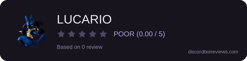 Rating widget preview for LUCARIO