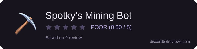 Rating widget preview for Spotky's Mining Bot