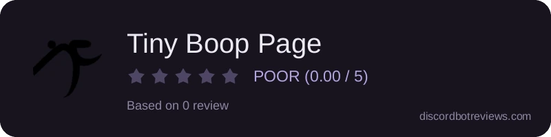 Rating widget preview for Tiny Boop Page