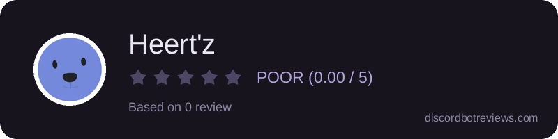 Rating widget preview for Heert'z