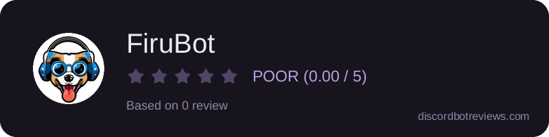 Rating widget preview for FiruBot