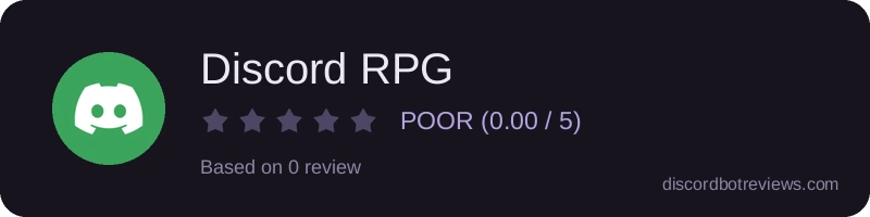 Rating widget preview for Discord RPG