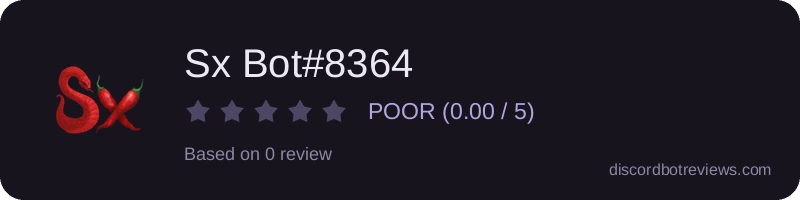 Rating widget preview for Sx Bot#8364