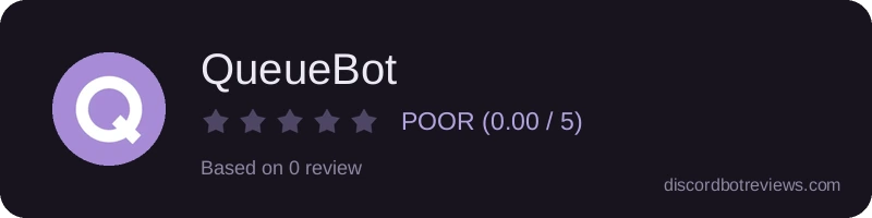 Rating widget preview for QueueBot