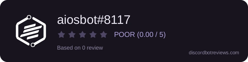 Rating widget preview for aiosbot#8117