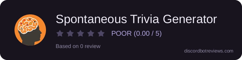 Rating banner for Spontaneous Trivia Generator