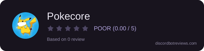Rating widget preview for Pokecore
