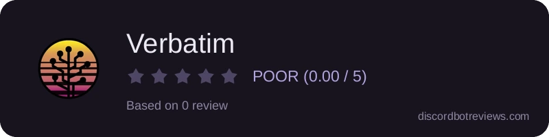 Rating widget preview for Verbatim