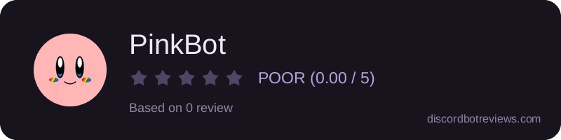 Rating widget preview for PinkBot
