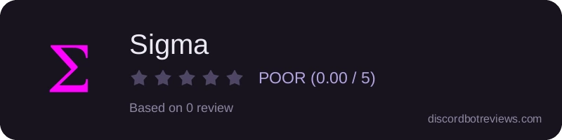 Rating widget preview for Sigma