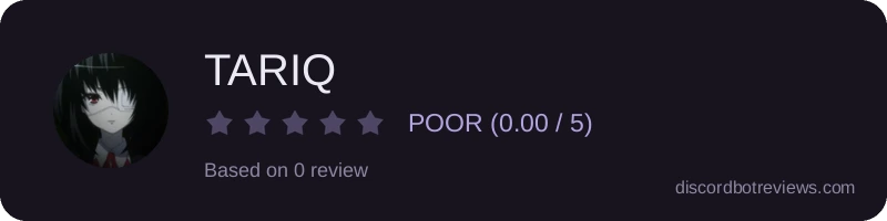 Rating widget preview for TARIQ