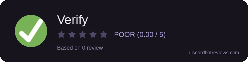 Rating widget preview for Verify