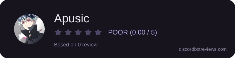Rating widget preview for Apusic