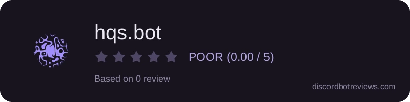 Rating widget preview for hqs.bot
