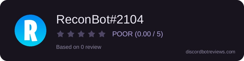 Rating widget preview for ReconBot#2104