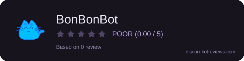 Rating widget preview for BonBonBot