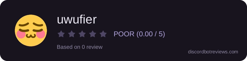 Rating widget preview for uwufier