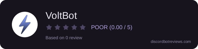 Rating widget preview for VoltBot