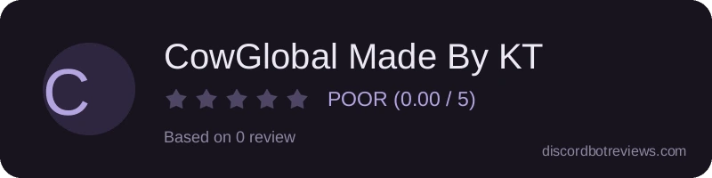 Rating banner for CowGlobal Made By KT