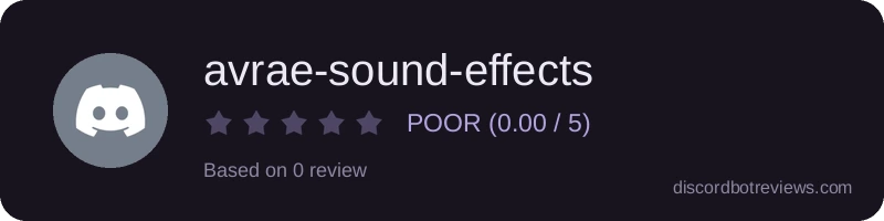Rating widget preview for avrae-sound-effects