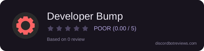 Rating widget preview for Developer Bump