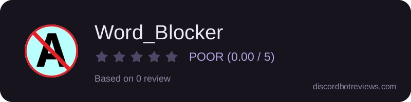 Rating widget preview for Word_Blocker