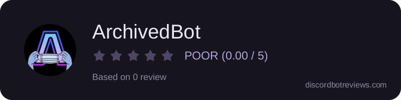 Rating banner for ArchivedBot