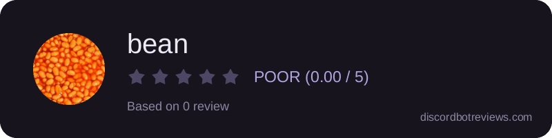 Rating widget preview for bean
