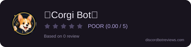 Rating widget preview for 「Corgi Bot」