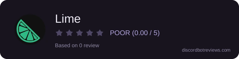 Rating widget preview for Lime