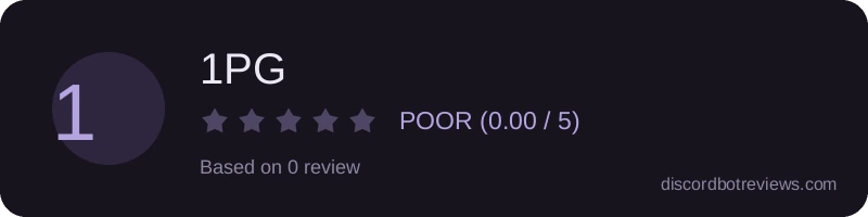 Rating widget preview for 1PG