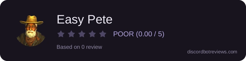 Rating widget preview for Easy Pete