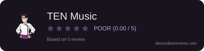 Rating widget preview for TEN Music