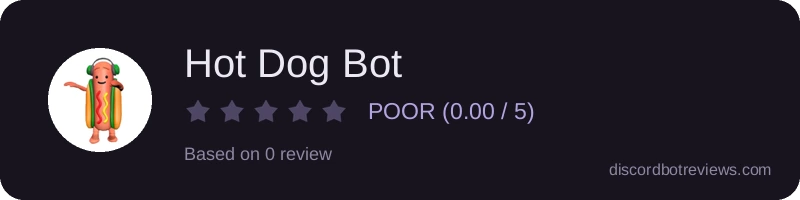 Rating widget preview for Hot Dog Bot