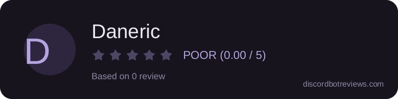 Rating widget preview for Daneric