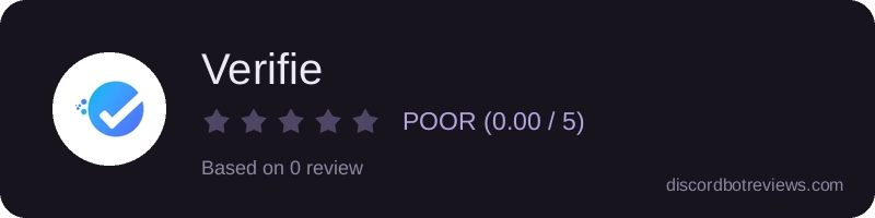 Rating widget preview for Verifie